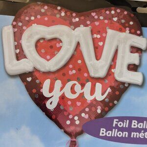 NWT Love You Huge Foil Balloon Birthday Engagement Anniversary Party Decoration